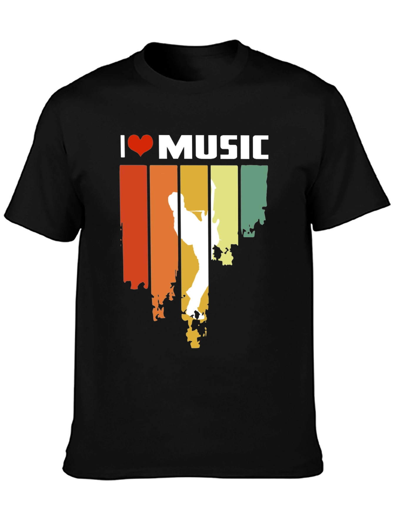 I Heart Music Retro Style Graphic T-Shirt