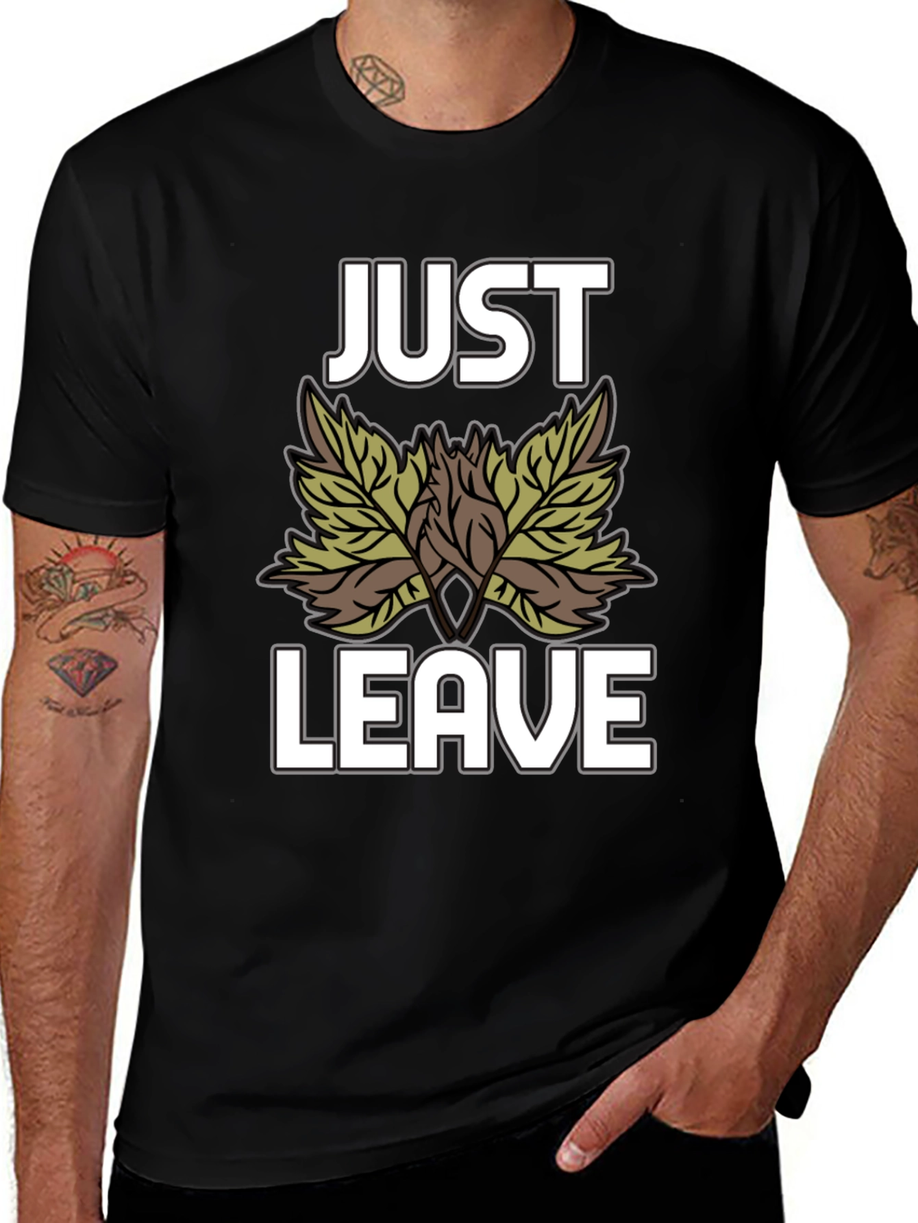 Just Leave Leaves T-Shirt - Funny Nature Tee