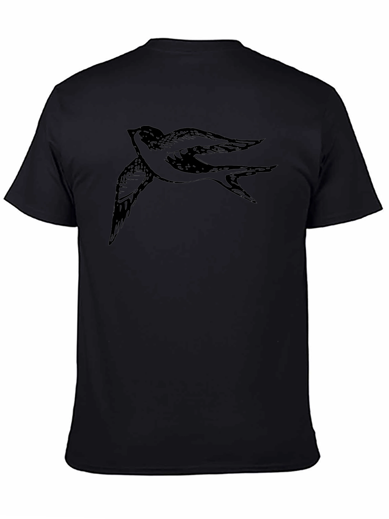Black Bird Graphic Tee - Mens Casual T-Shirt