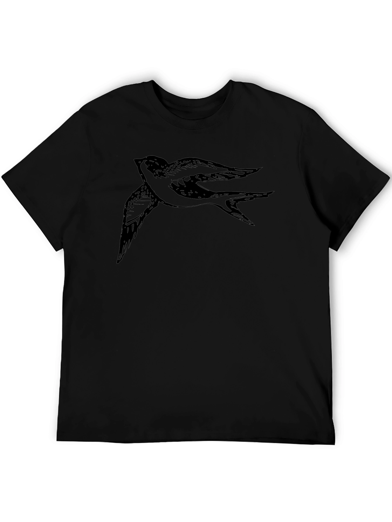 Black Bird Graphic Tee - Mens Casual T-Shirt