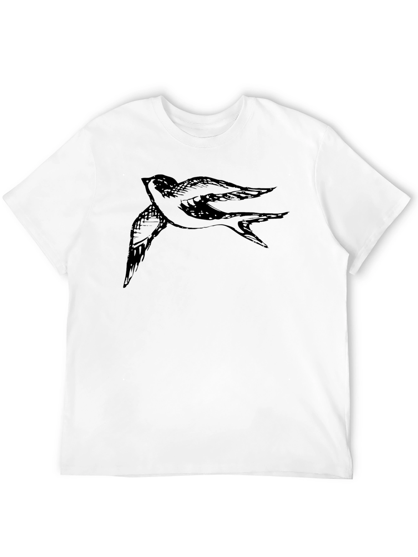 Black Bird Graphic Tee - Mens Casual T-Shirt