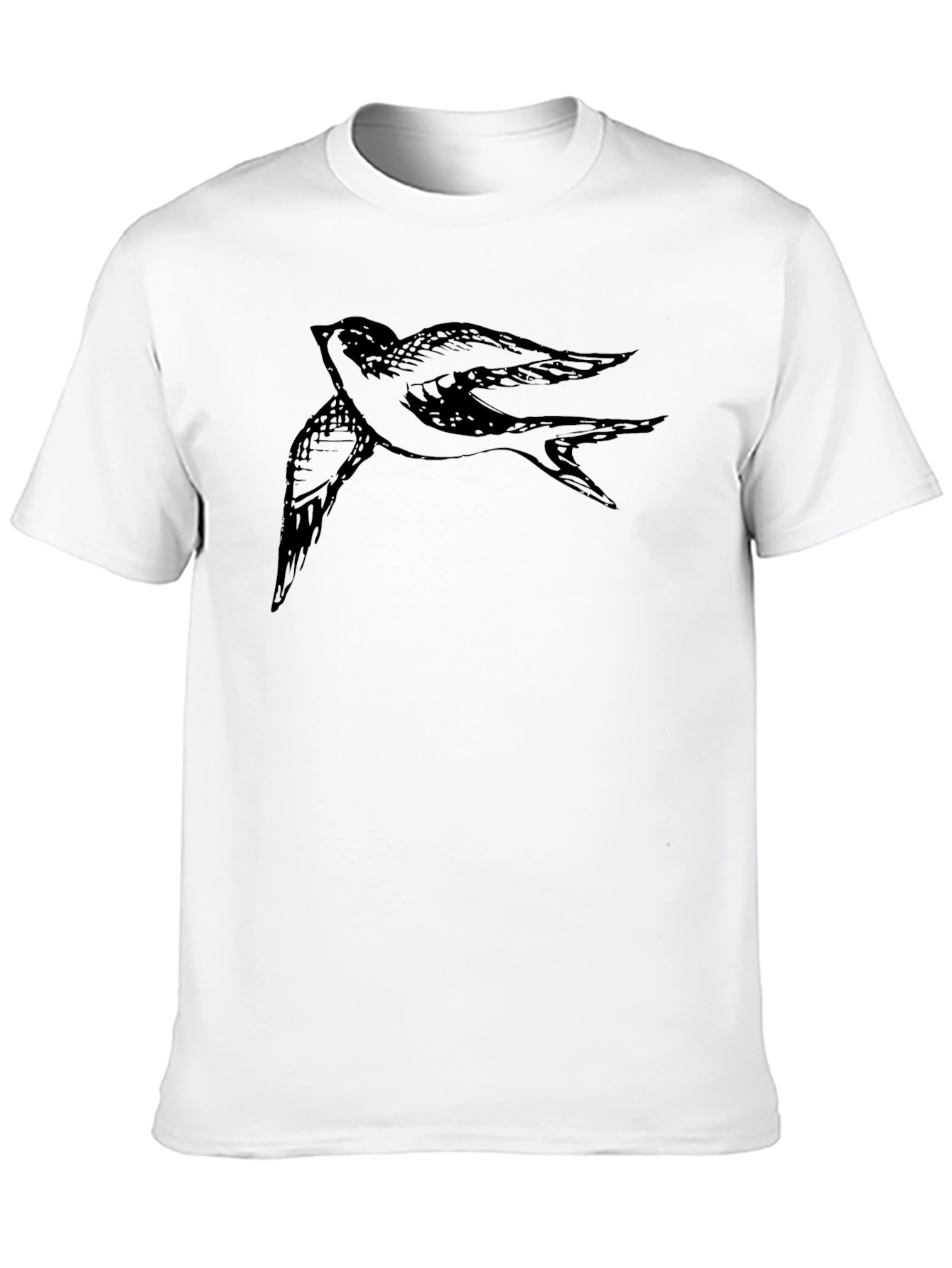 Black Bird Graphic Tee - Mens Casual T-Shirt