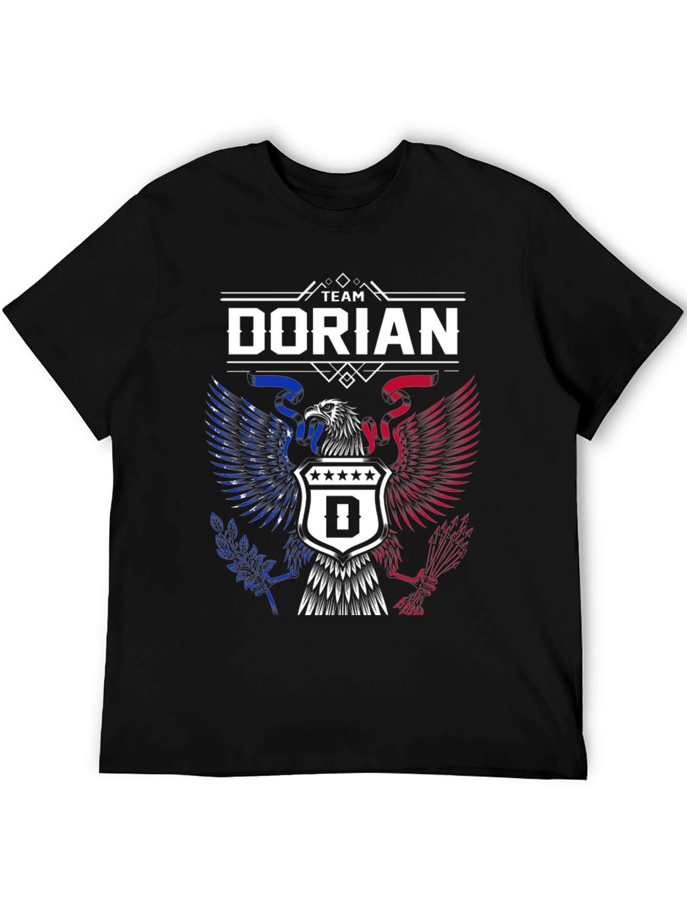 Team Dorian Patriotic Eagle Crest Graphic T-Shirt