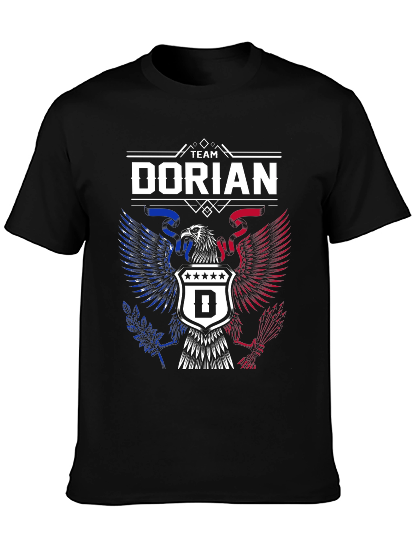 Team Dorian Patriotic Eagle Crest Graphic T-Shirt