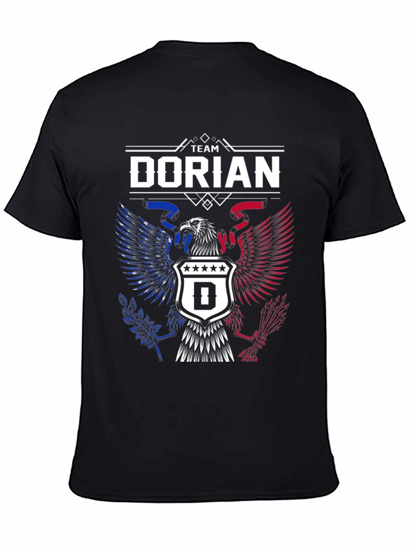 Team Dorian Patriotic Eagle Crest Graphic T-Shirt