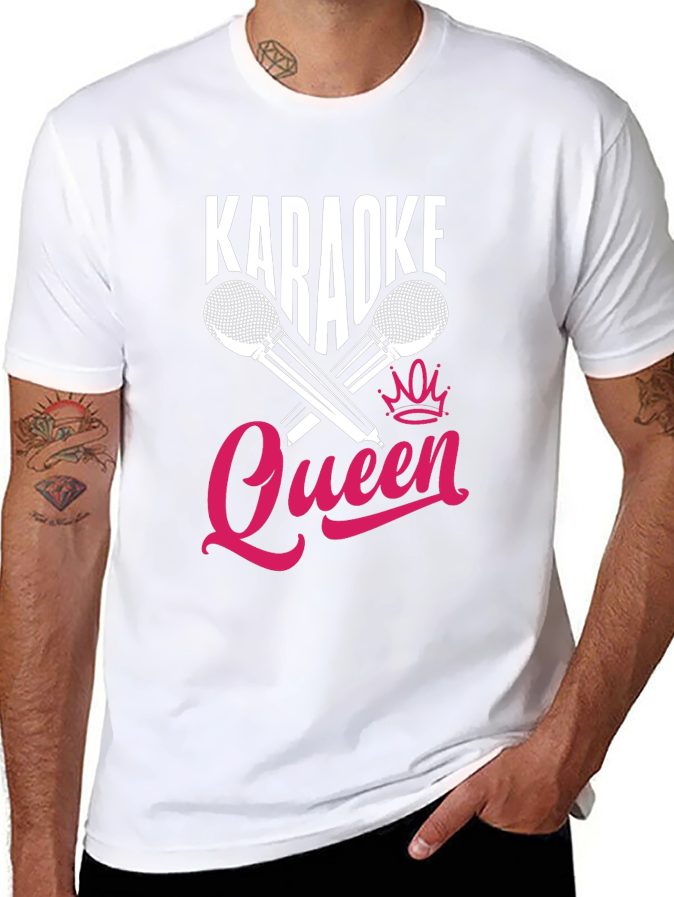 Karaoke Queen Black T-Shirt - Sing Your Heart Out!