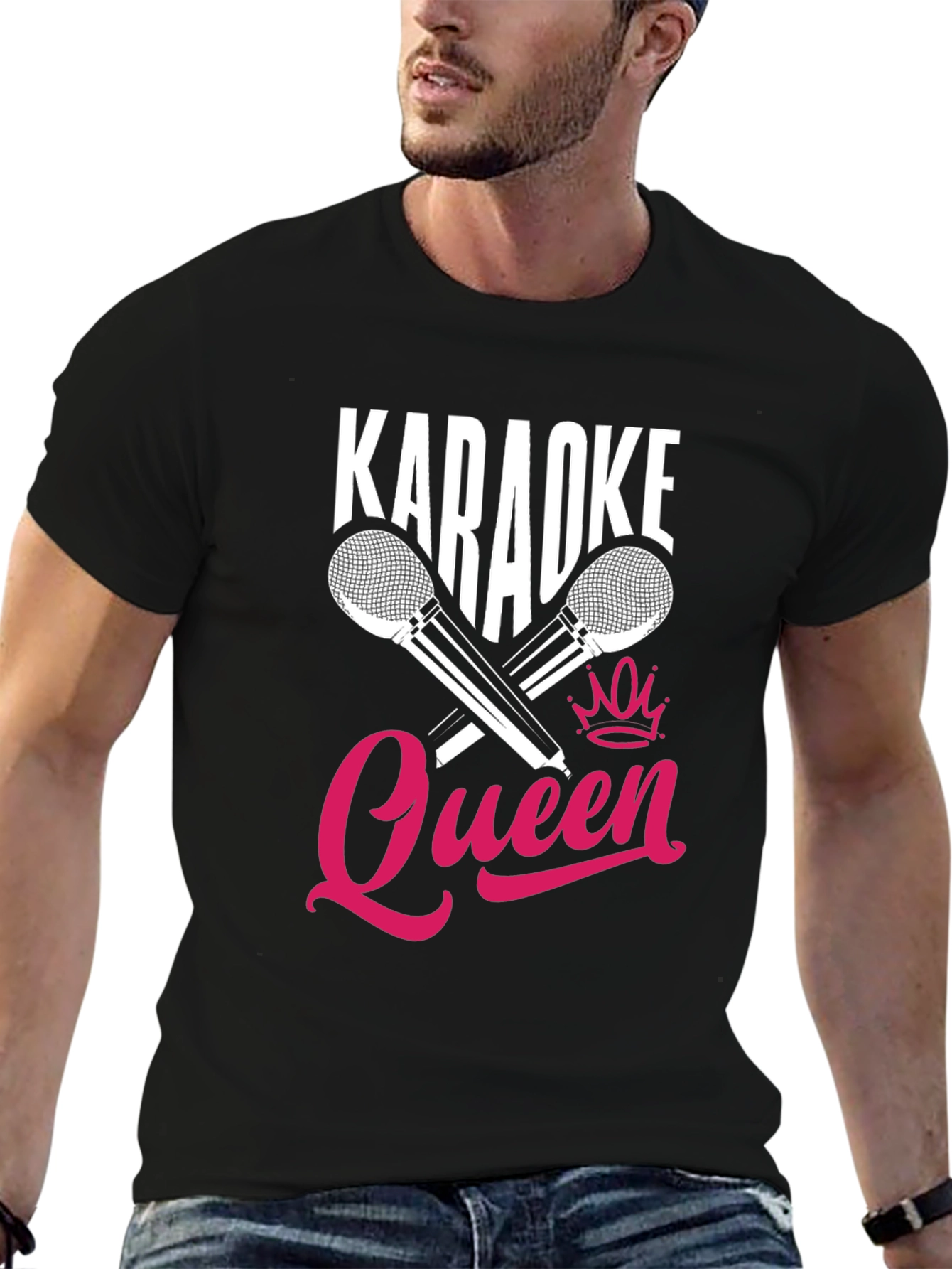 Karaoke Queen Black T-Shirt - Sing Your Heart Out!
