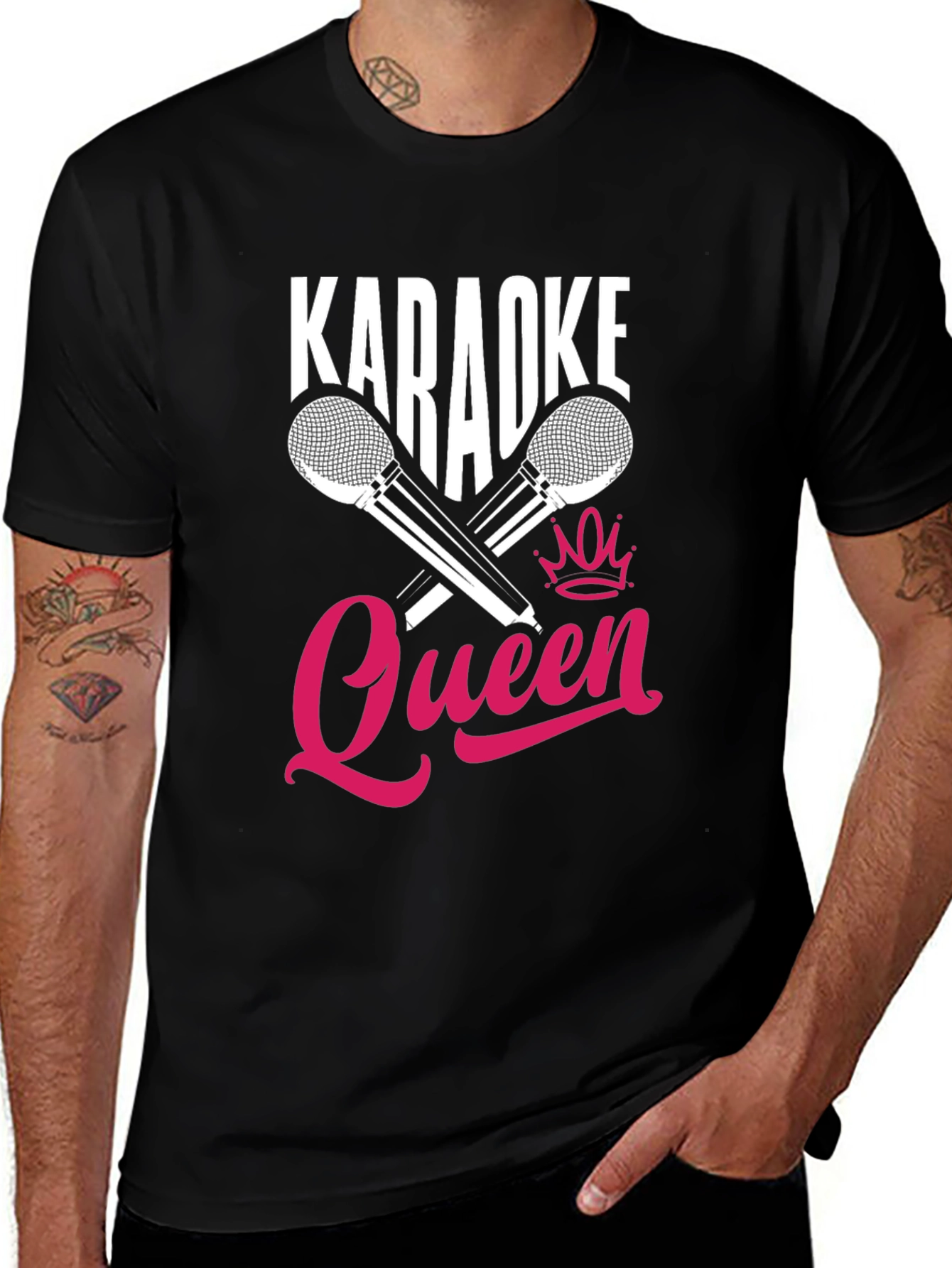 Karaoke Queen Black T-Shirt - Sing Your Heart Out!