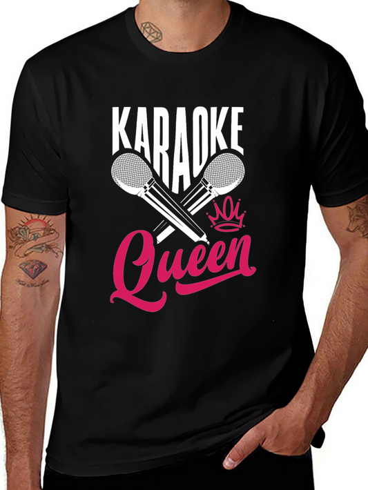 Karaoke Queen Black T-Shirt - Sing Your Heart Out!