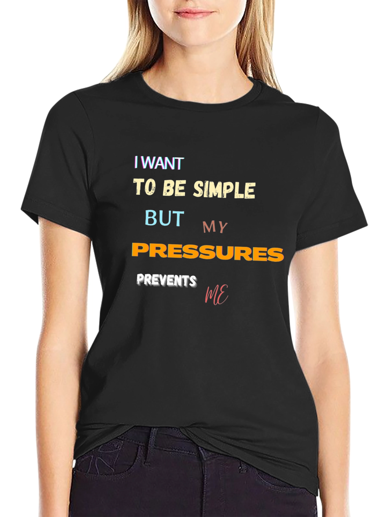 Simple Pressures Graphic Tee - Trendy Style