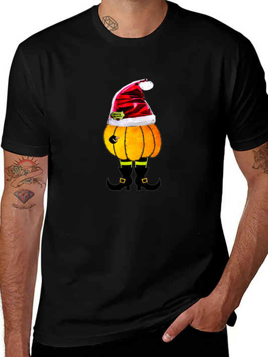 Festive Pumpkin Santa T-Shirt