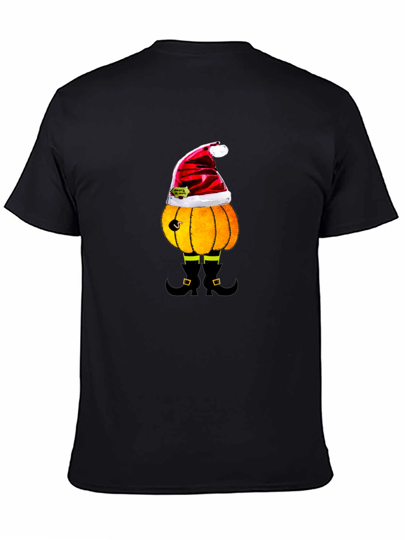 Festive Pumpkin Santa T-Shirt