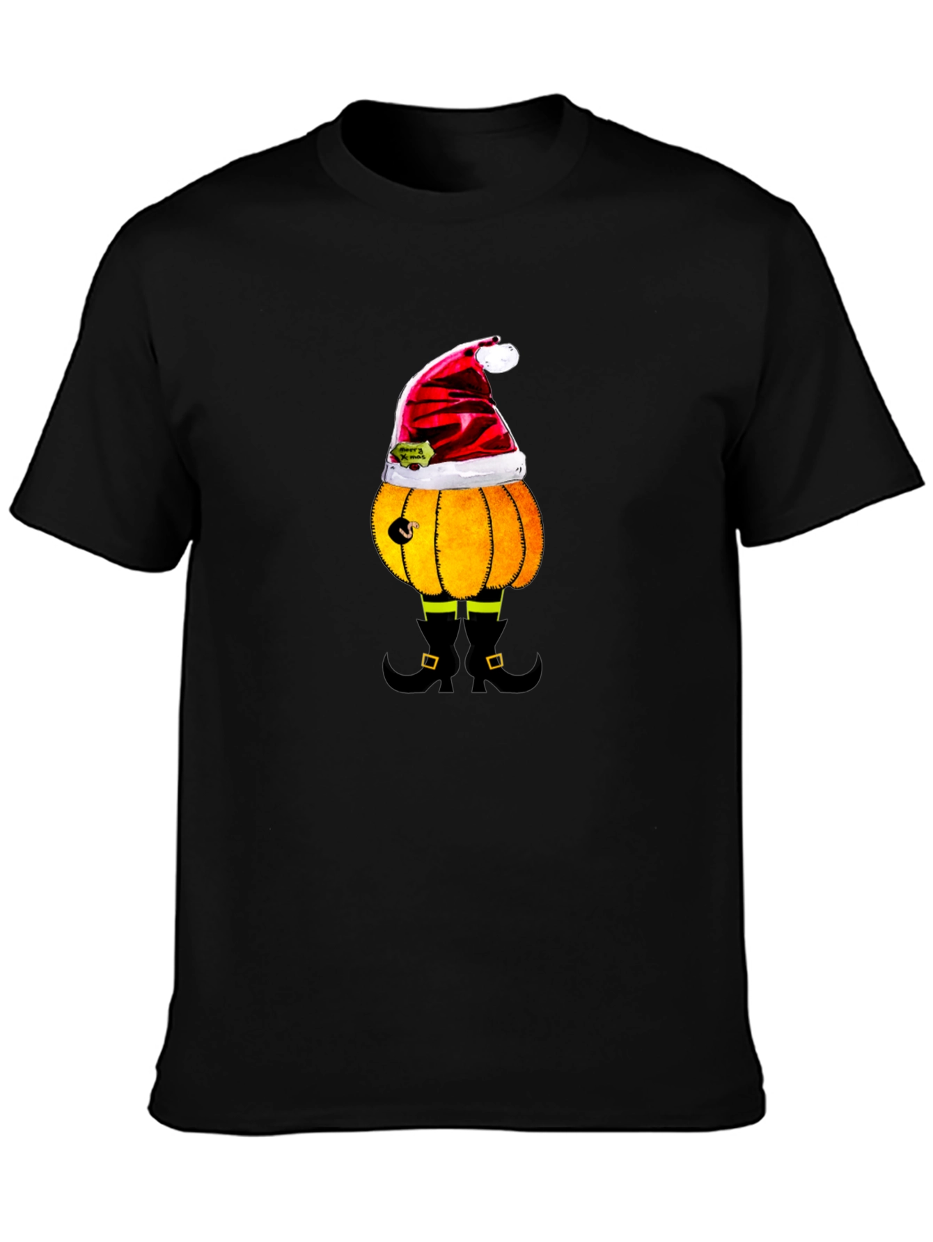 Festive Pumpkin Santa T-Shirt