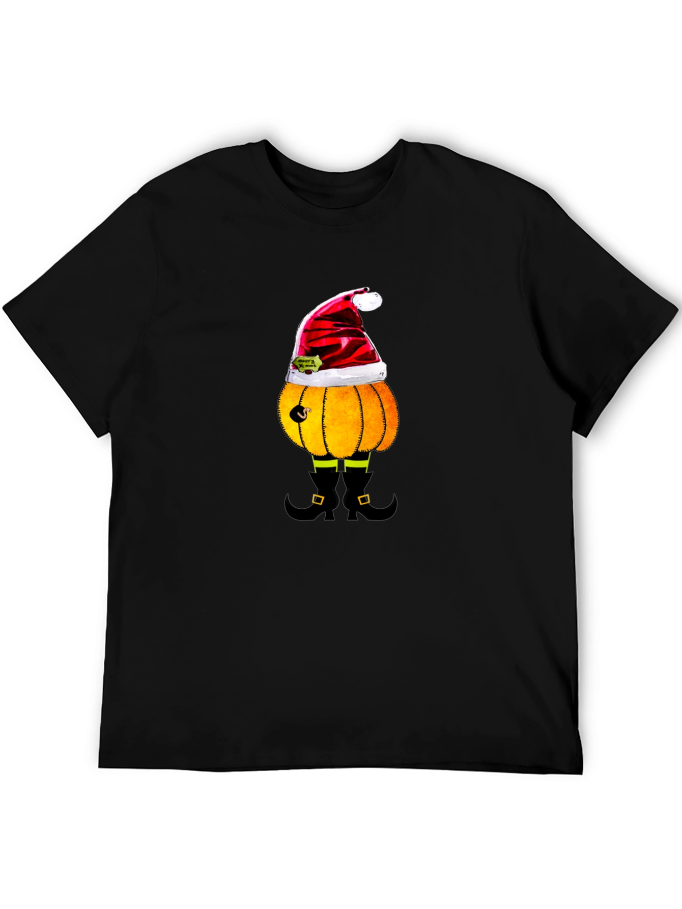 Festive Pumpkin Santa T-Shirt
