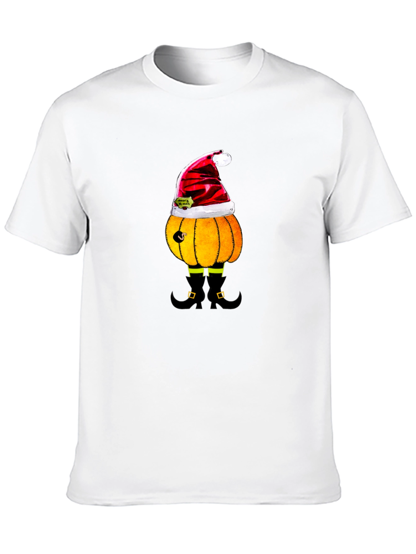 Festive Pumpkin Santa T-Shirt