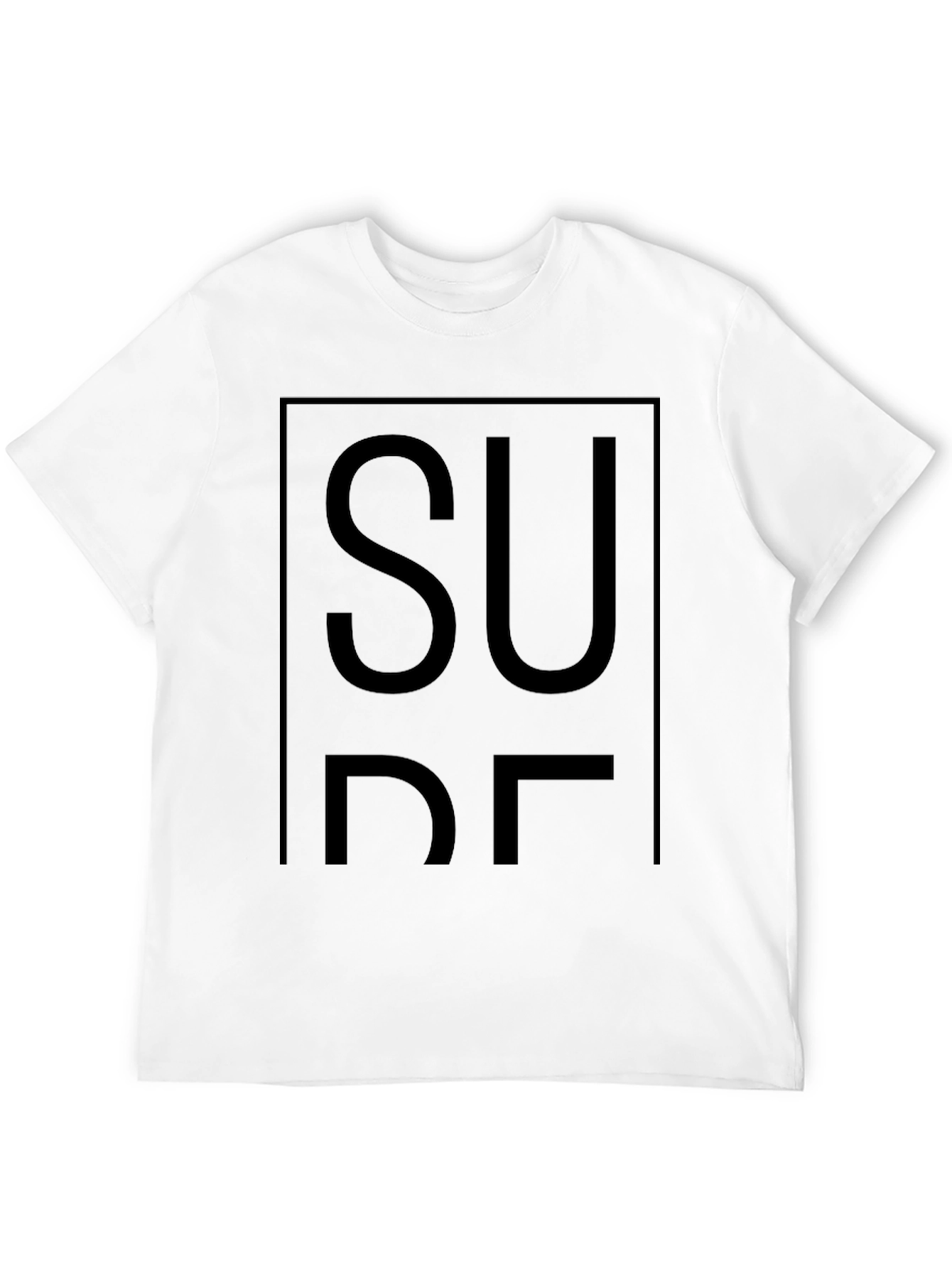 Minimalist Black T-Shirt with SU DE Design