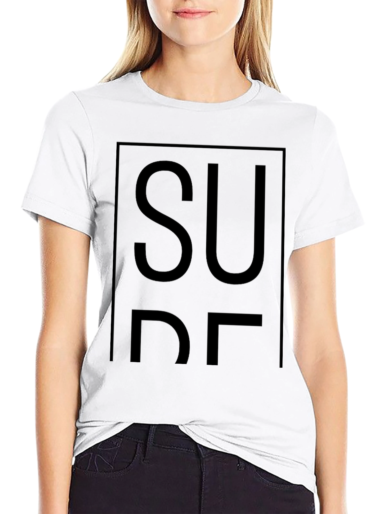 Minimalist Black T-Shirt with SU DE Design