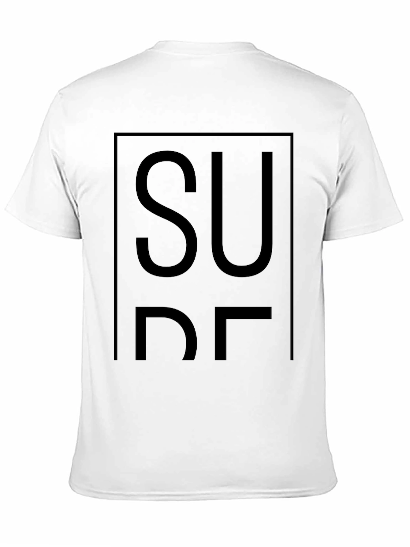 Minimalist Black T-Shirt with SU DE Design