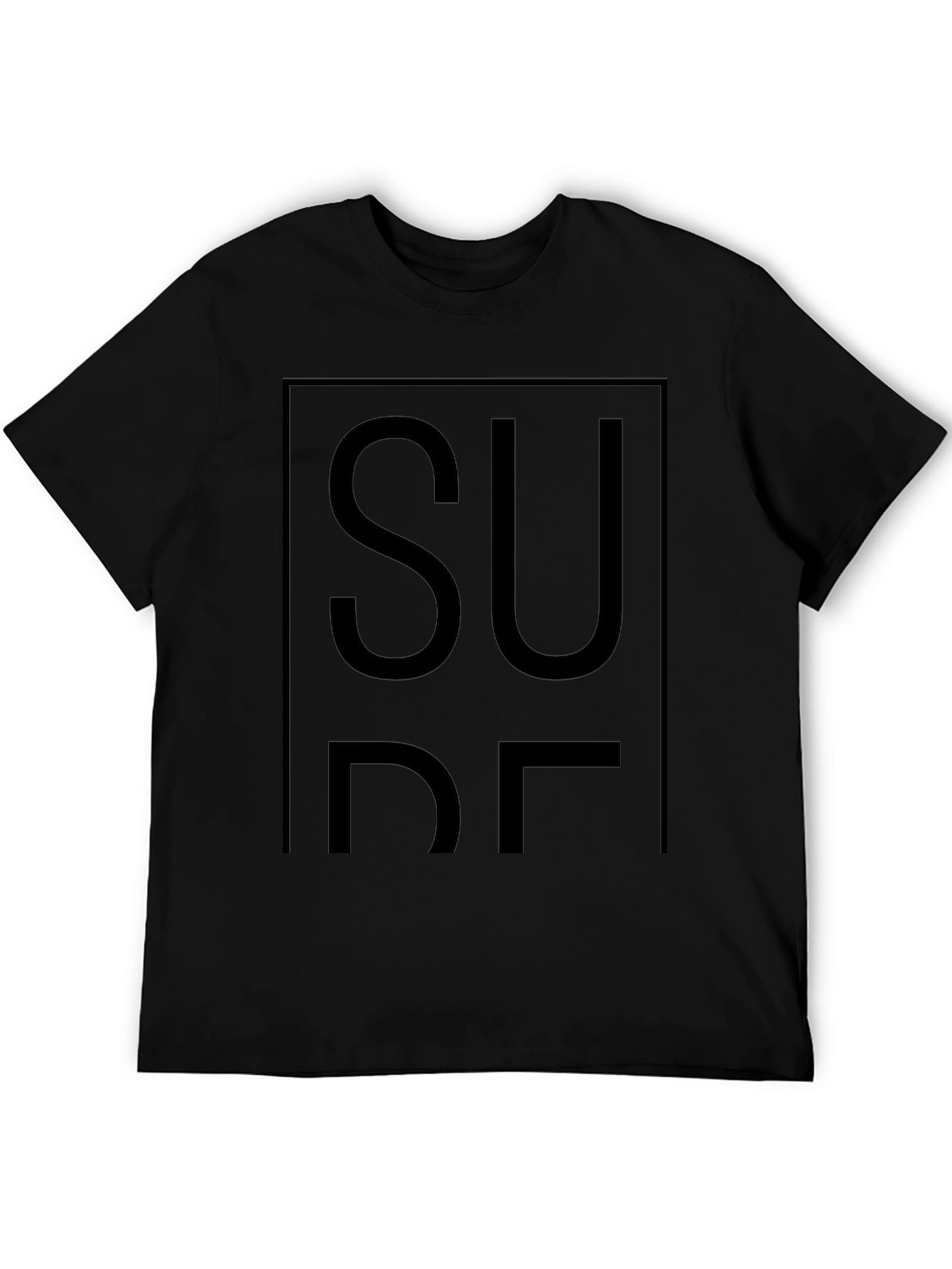 Minimalist Black T-Shirt with SU DE Design