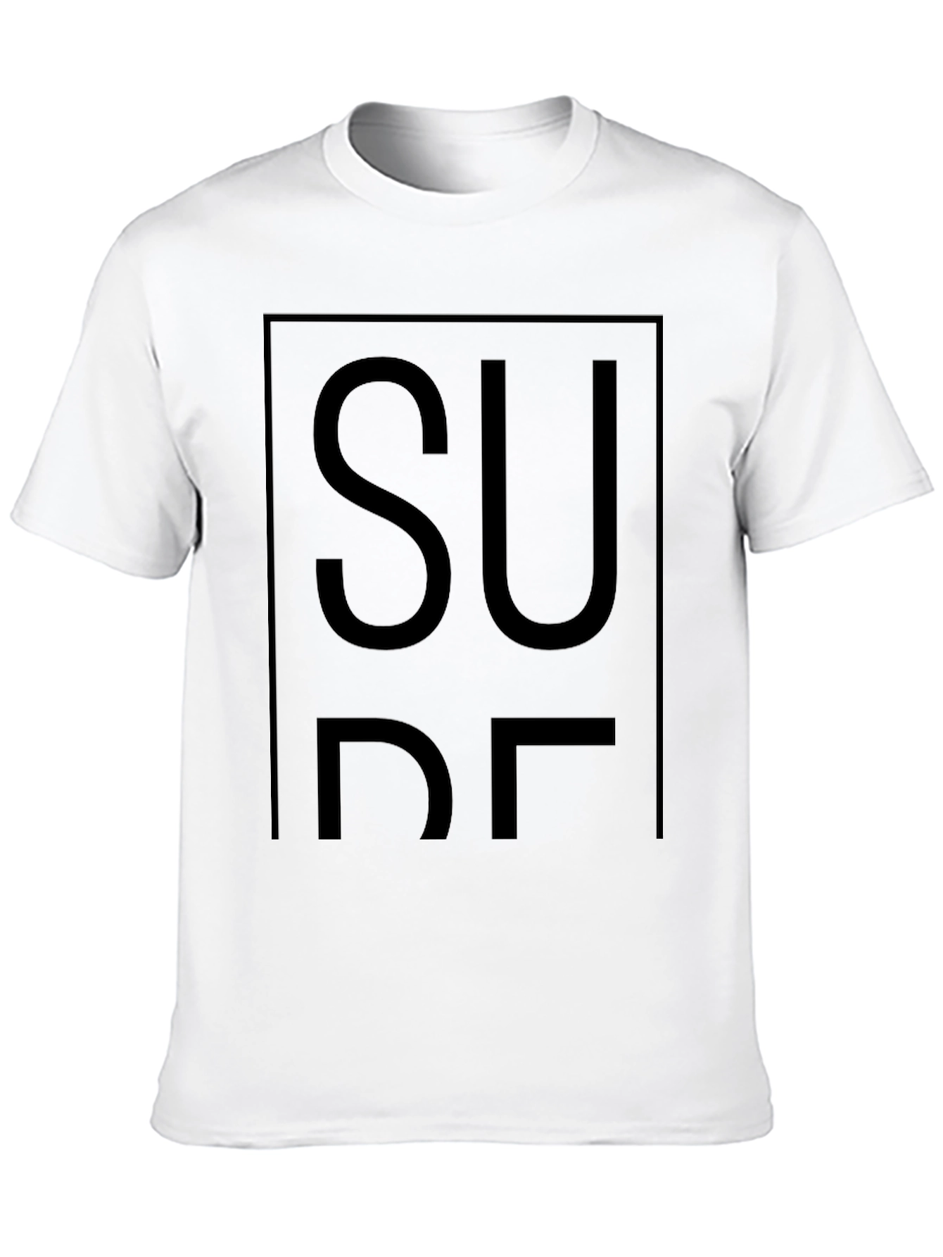 Minimalist Black T-Shirt with SU DE Design