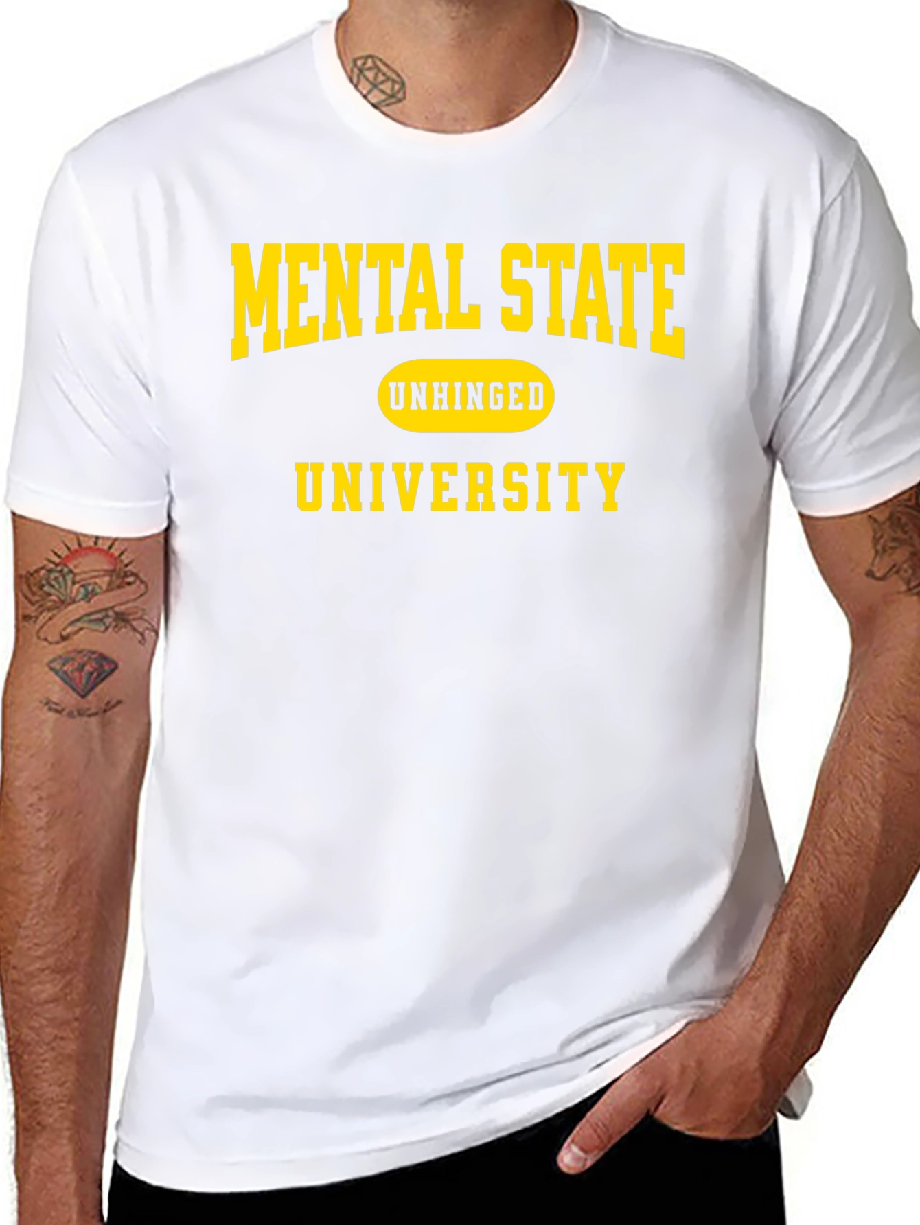 Mental State Unhinged University Black T-Shirt