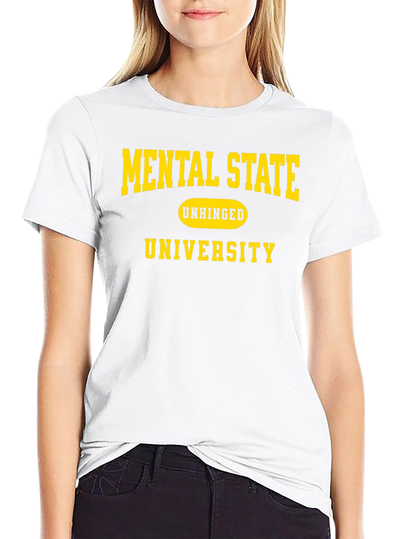 Mental State Unhinged University Black T-Shirt