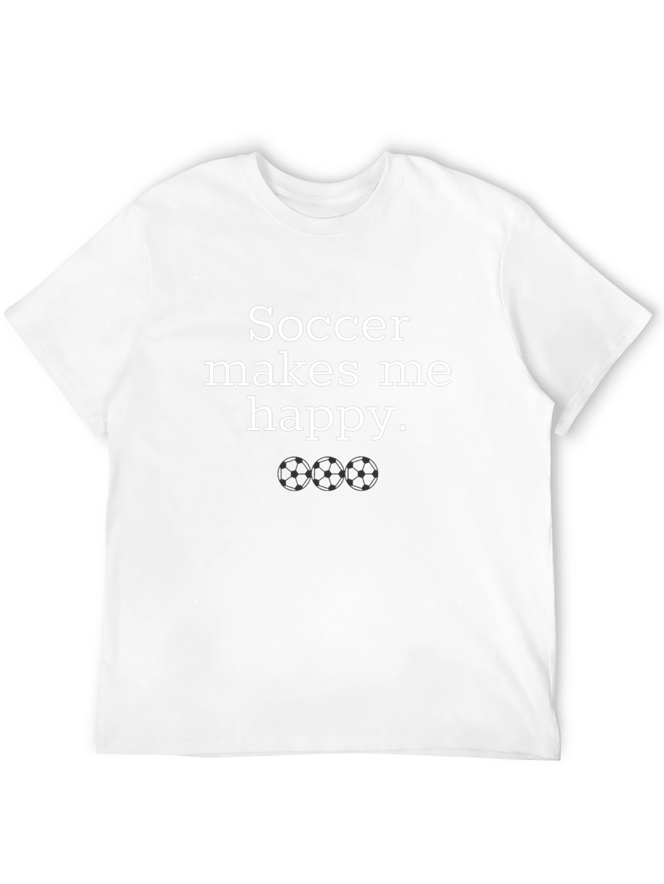 Soccer Makes Me Happy Graphic T-Shirt
