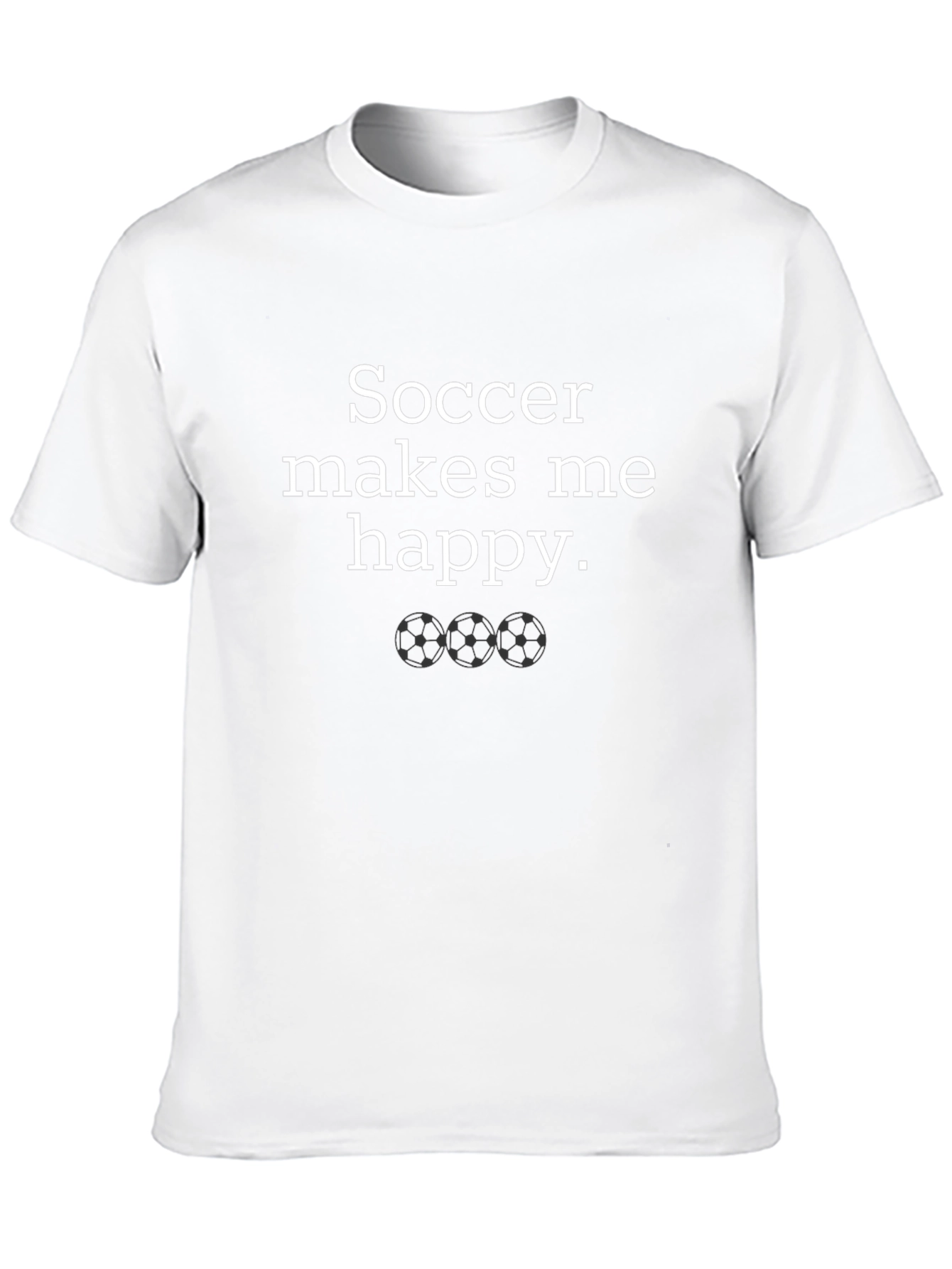 Soccer Makes Me Happy Graphic T-Shirt
