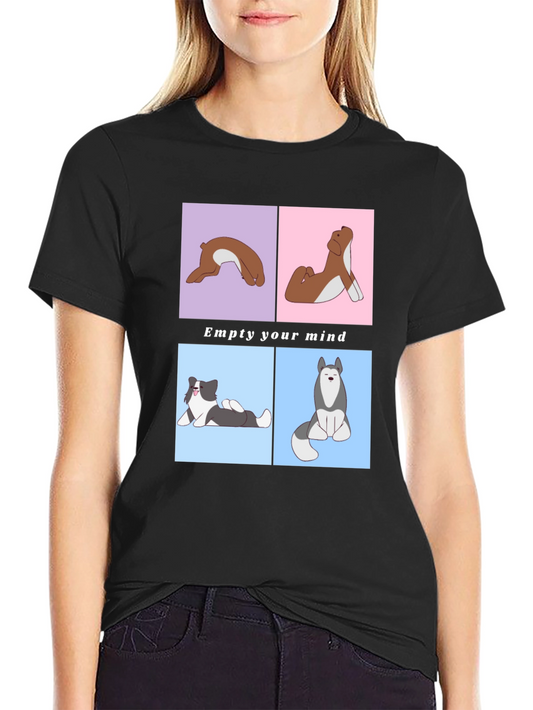 Yoga Dog Graphic Tee - Empty Your Mind