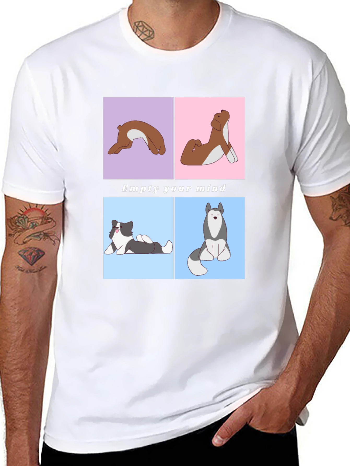 Yoga Dog Graphic Tee - Empty Your Mind
