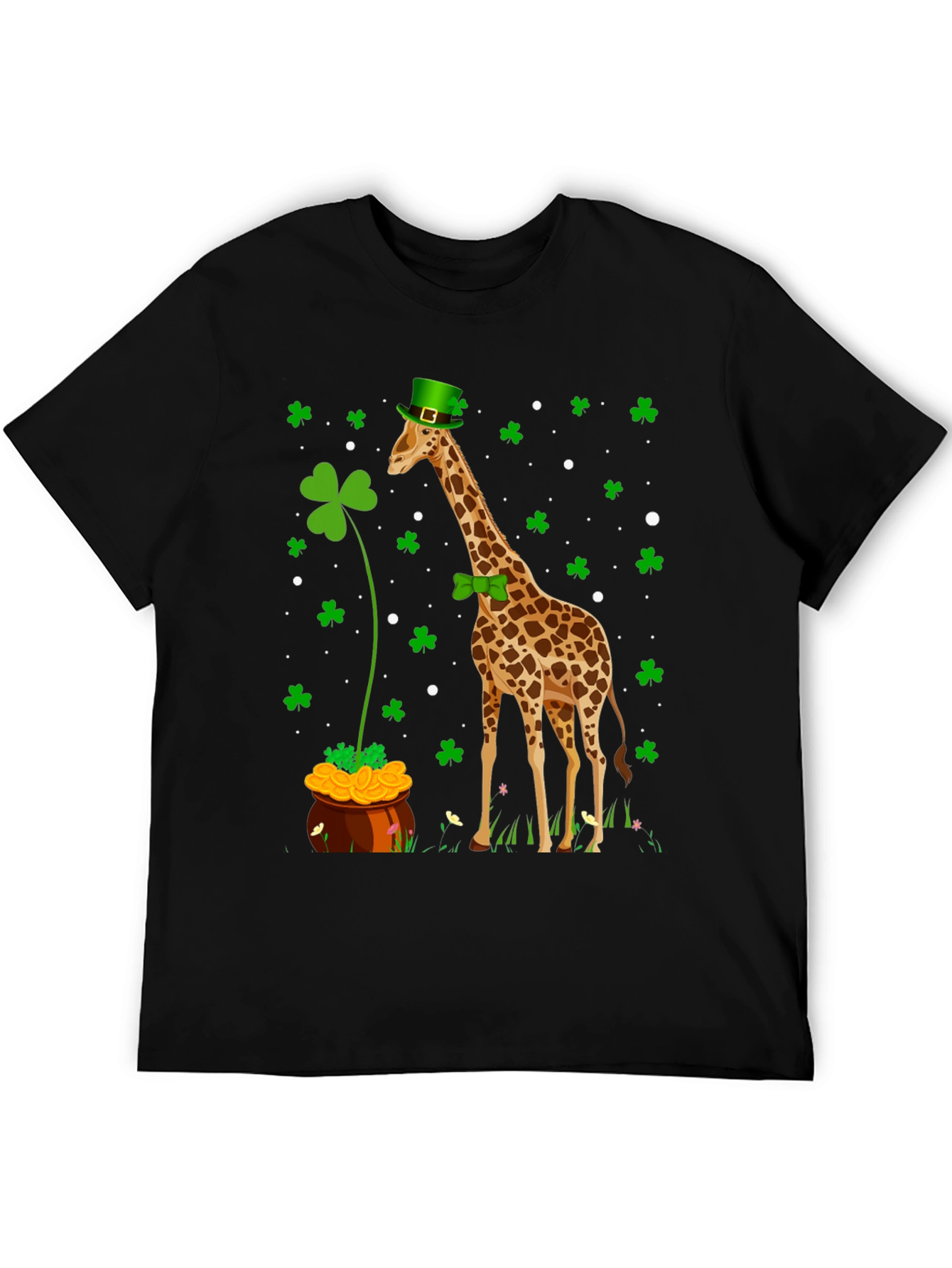 St. Patricks Day Giraffe Graphic T-Shirt