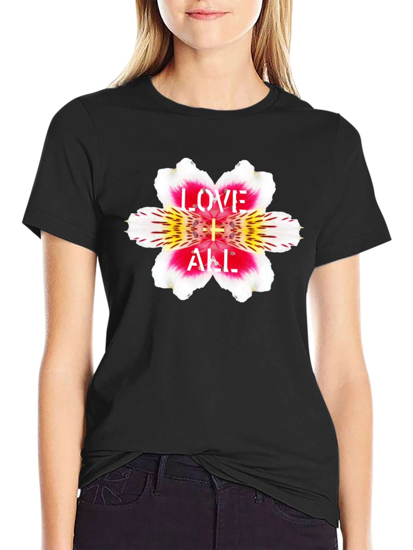 Love is All Flower Graphic T-Shirt