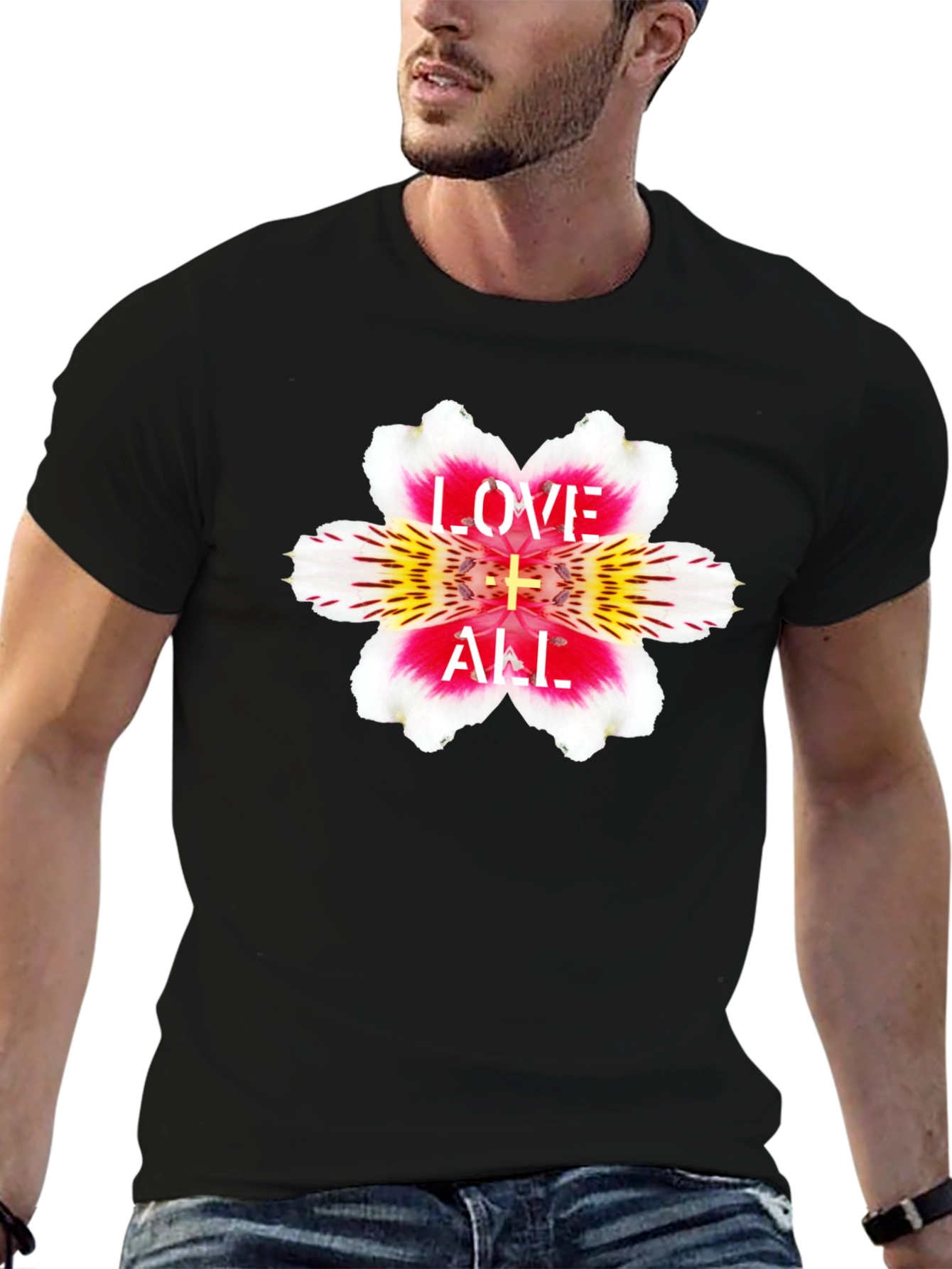 Love is All Flower Graphic T-Shirt