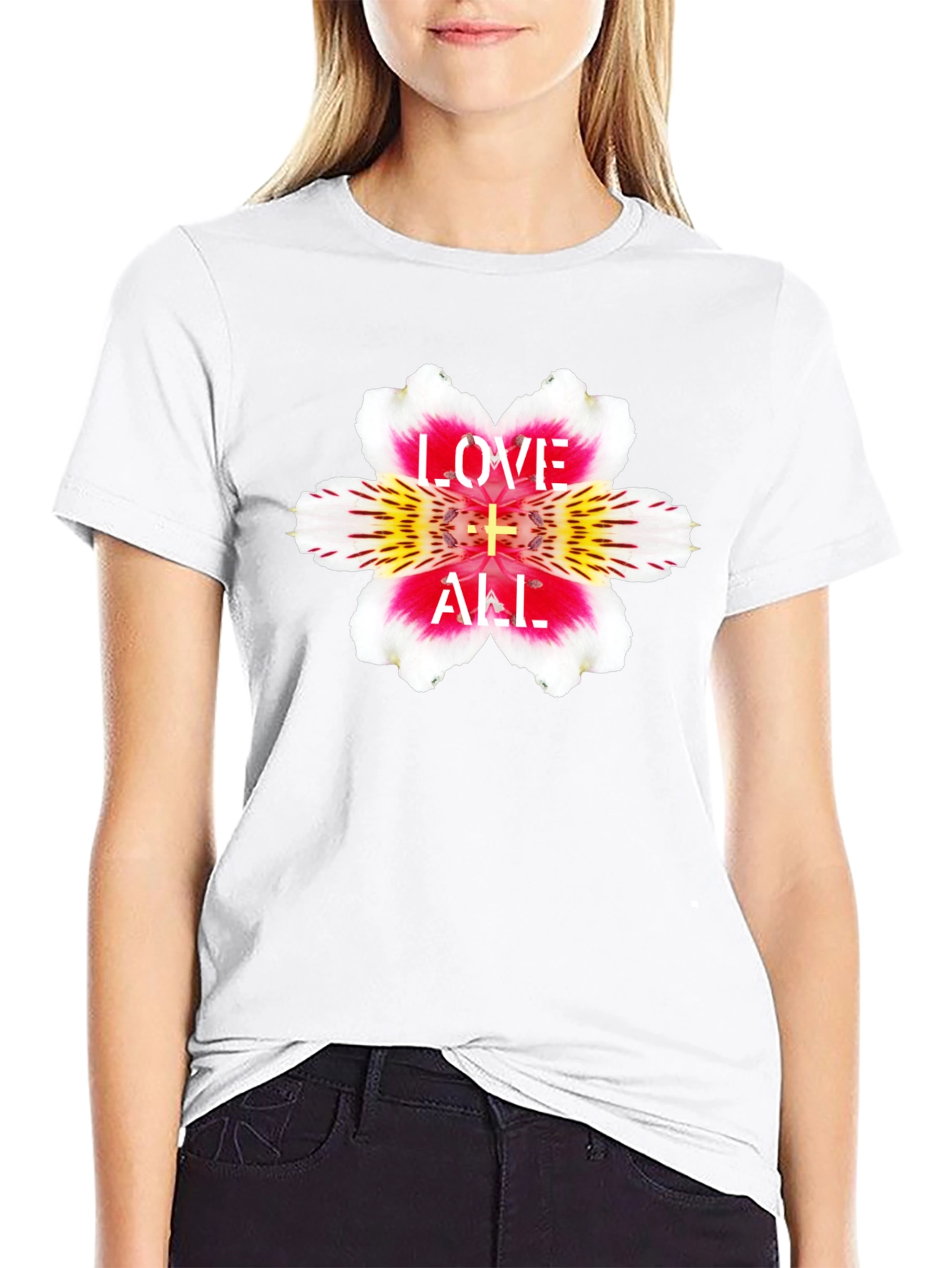 Love is All Flower Graphic T-Shirt