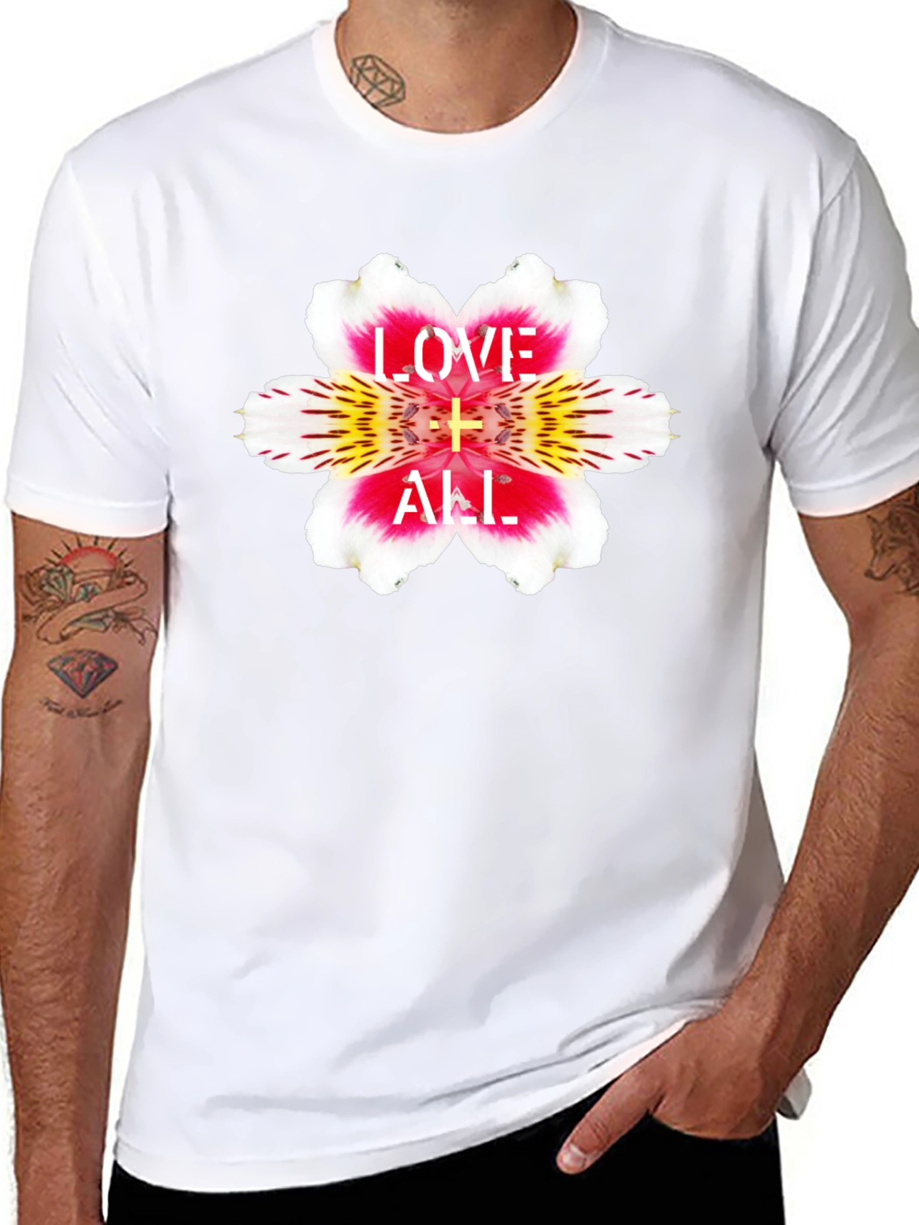 Love is All Flower Graphic T-Shirt