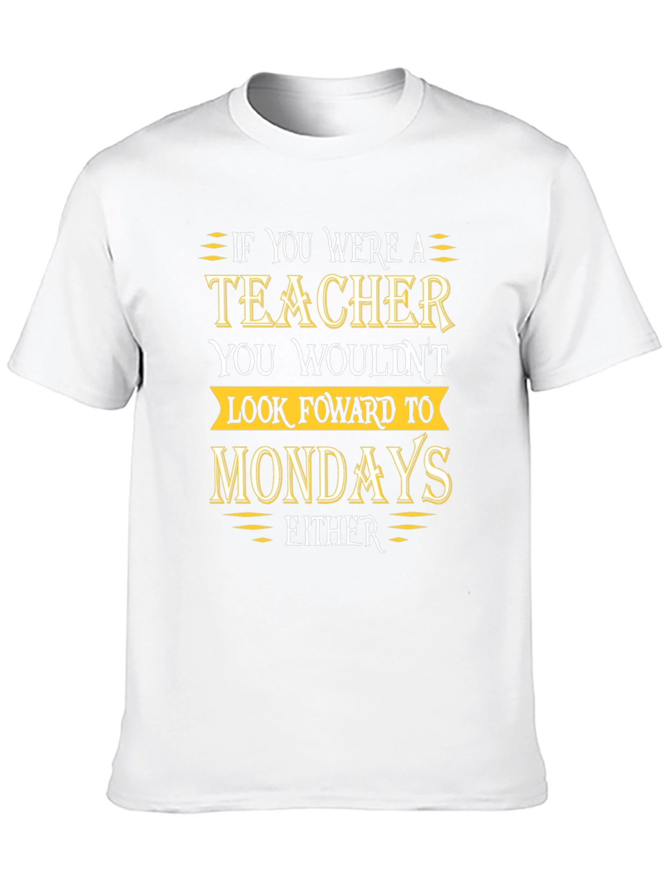 Teacher Mondays Graphic Tee - Black Cotton Blend T-Shirt