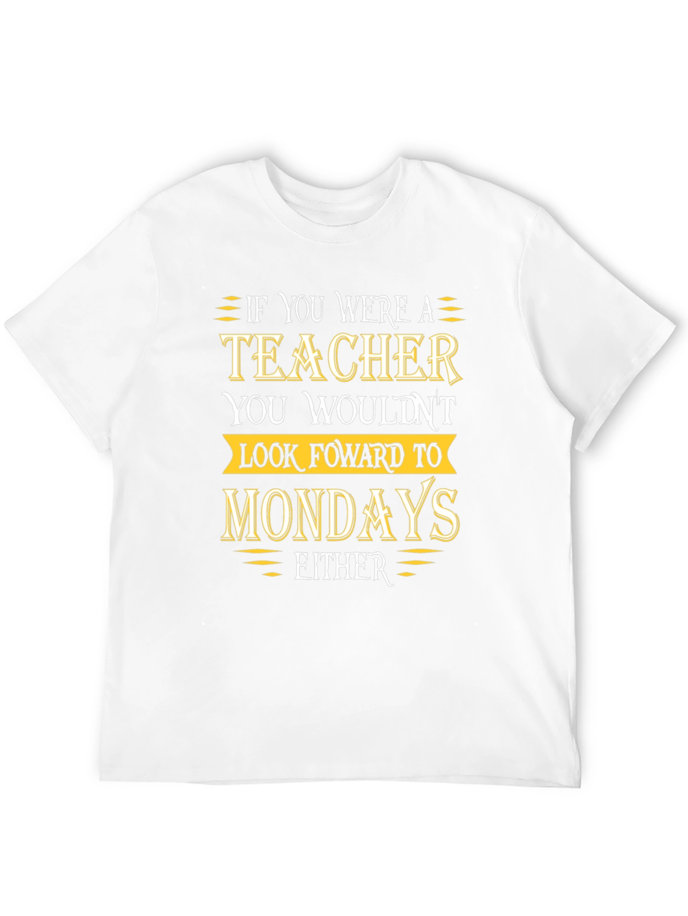 Teacher Mondays Graphic Tee - Black Cotton Blend T-Shirt