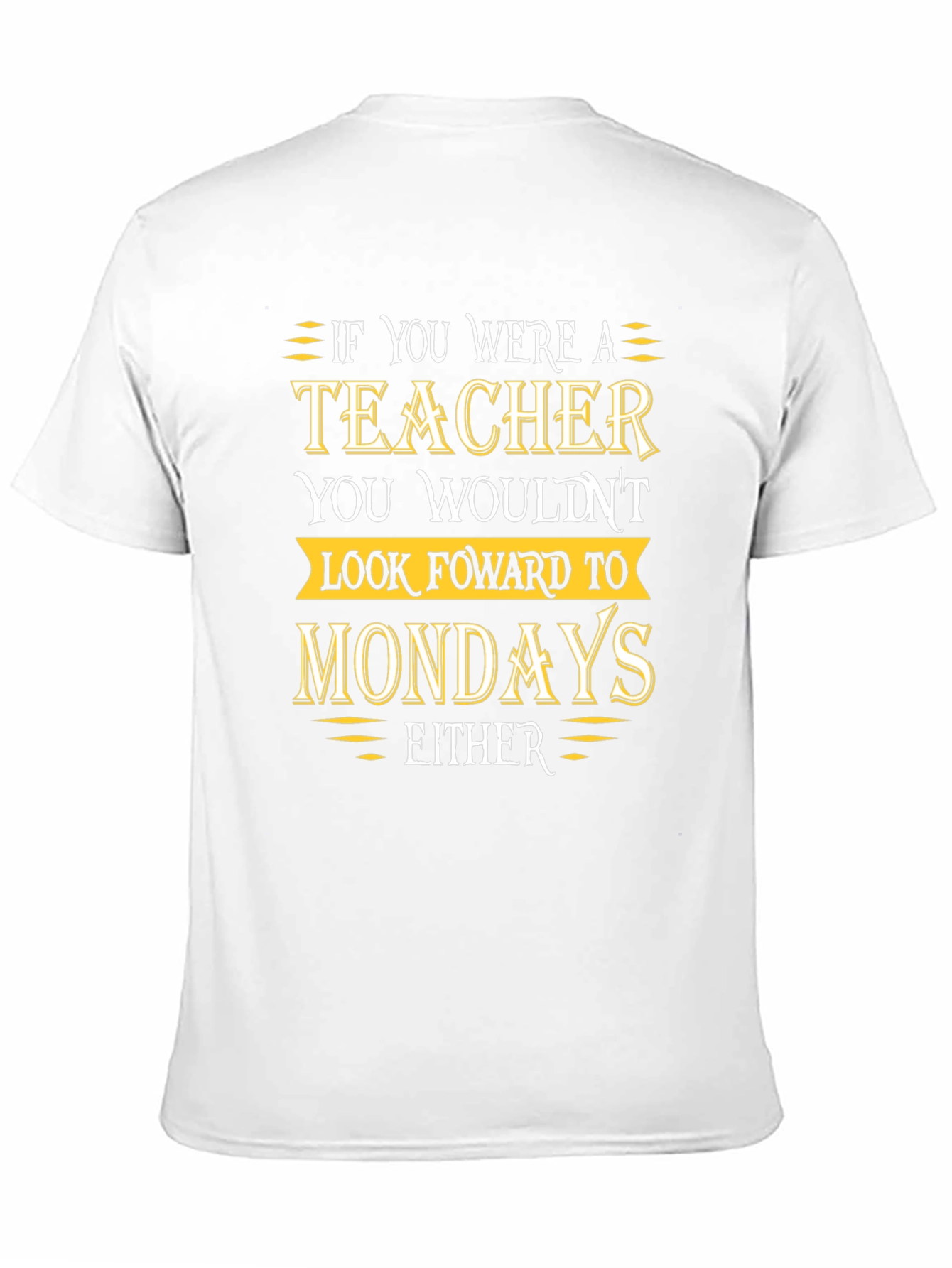 Teacher Mondays Graphic Tee - Black Cotton Blend T-Shirt