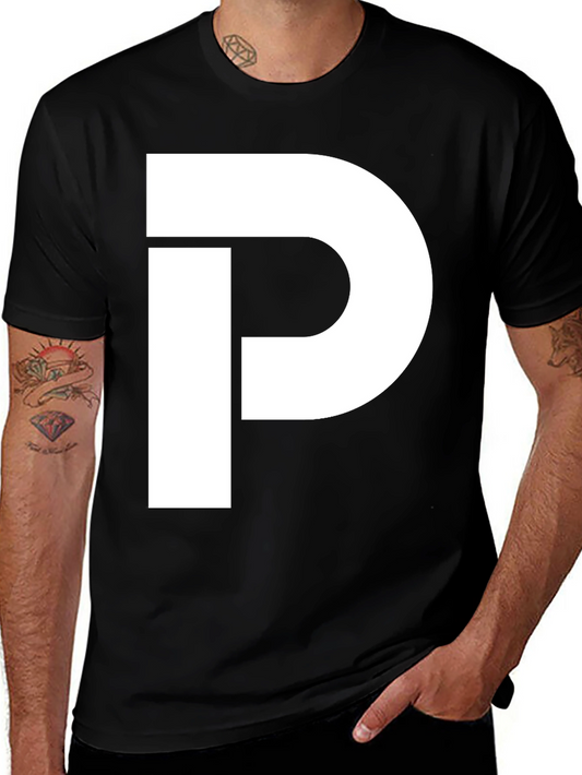 Bold P Graphic Tee - Black Casual Comfort