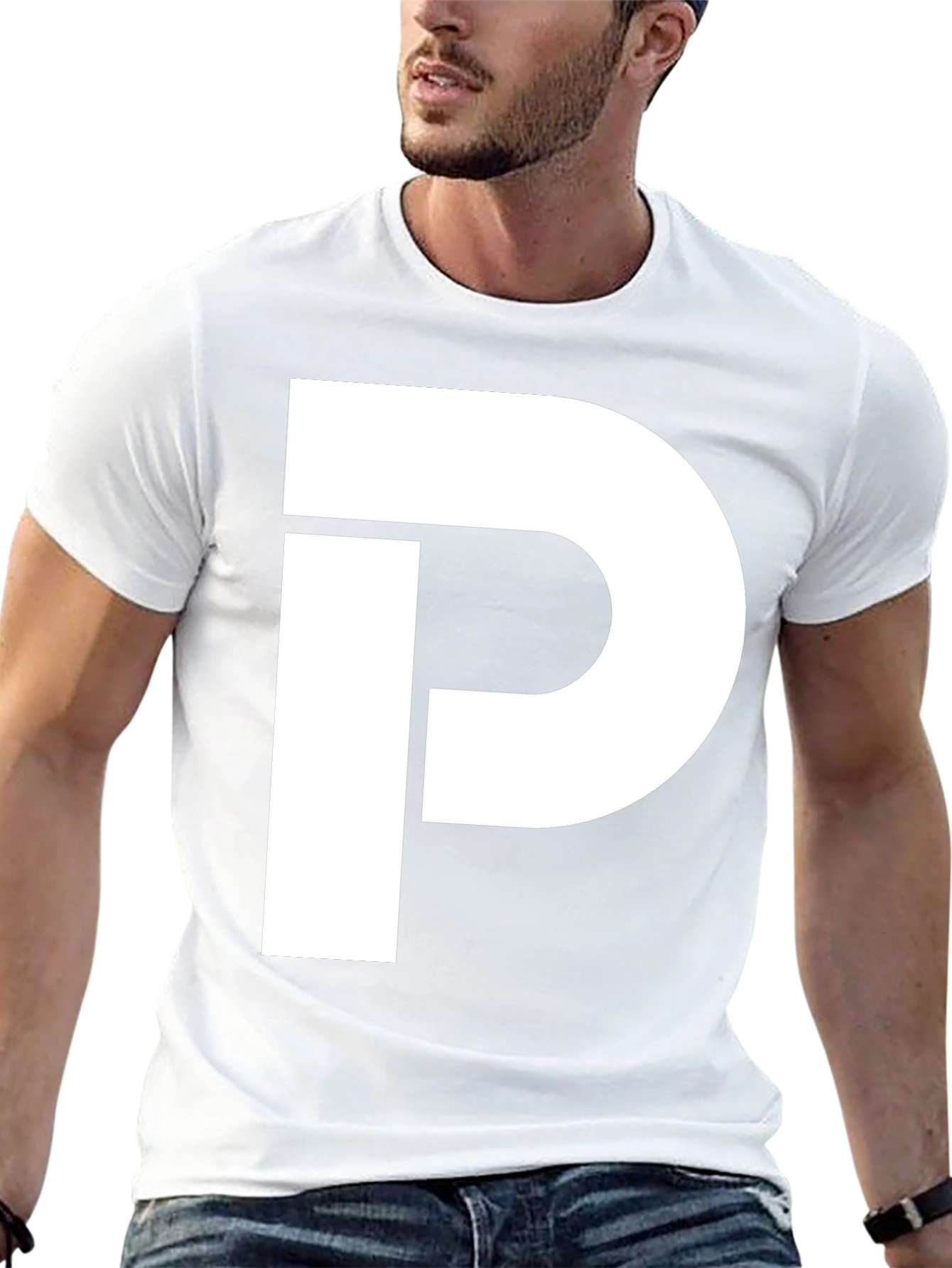 Bold P Graphic Tee - Black Casual Comfort