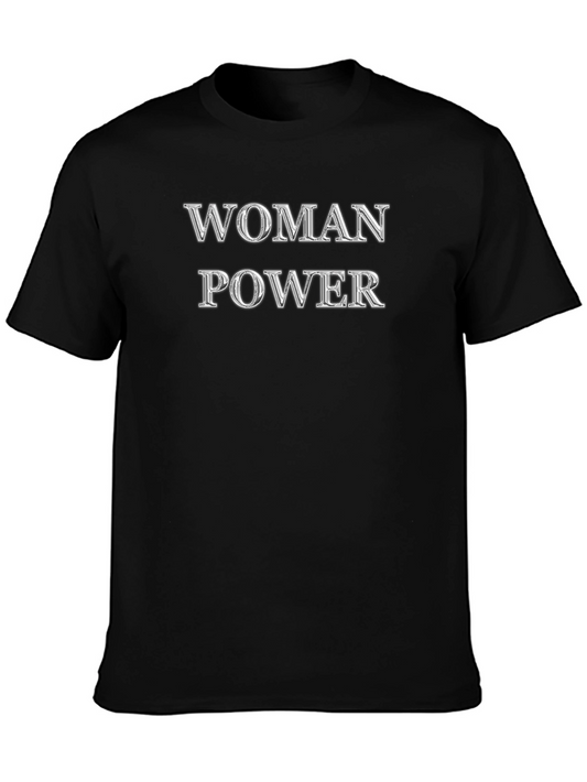 Woman Power Black Graphic Tee