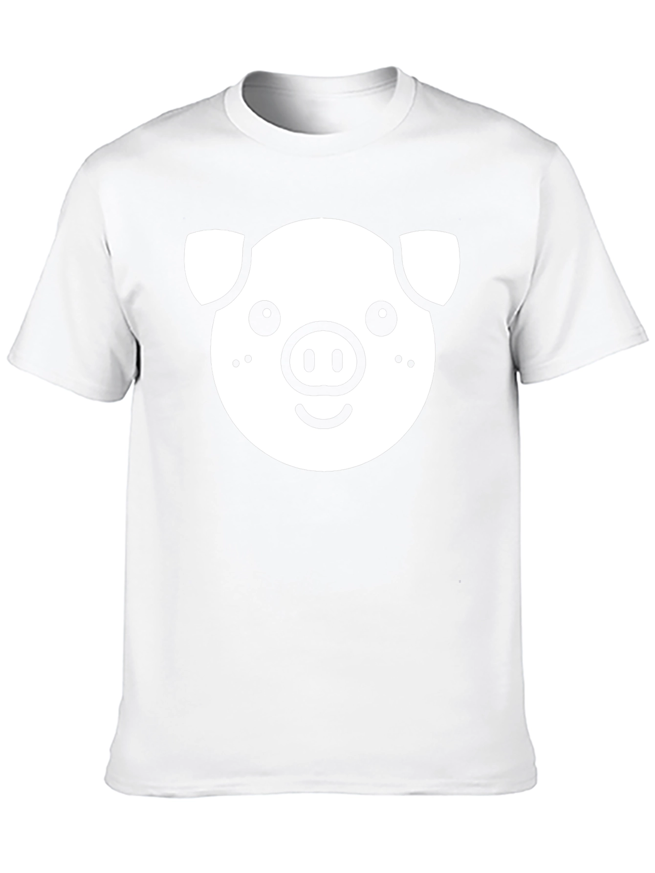 Mens Black T-Shirt with Pig Face Graphic