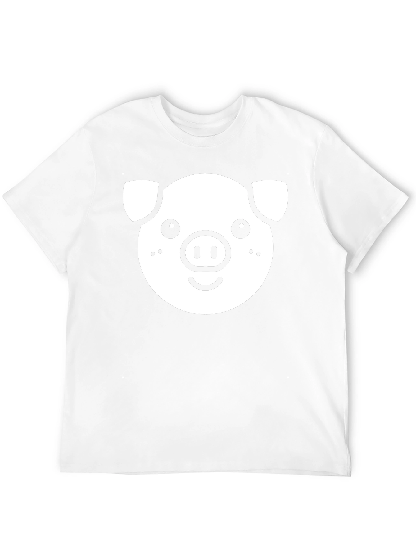 Mens Black T-Shirt with Pig Face Graphic
