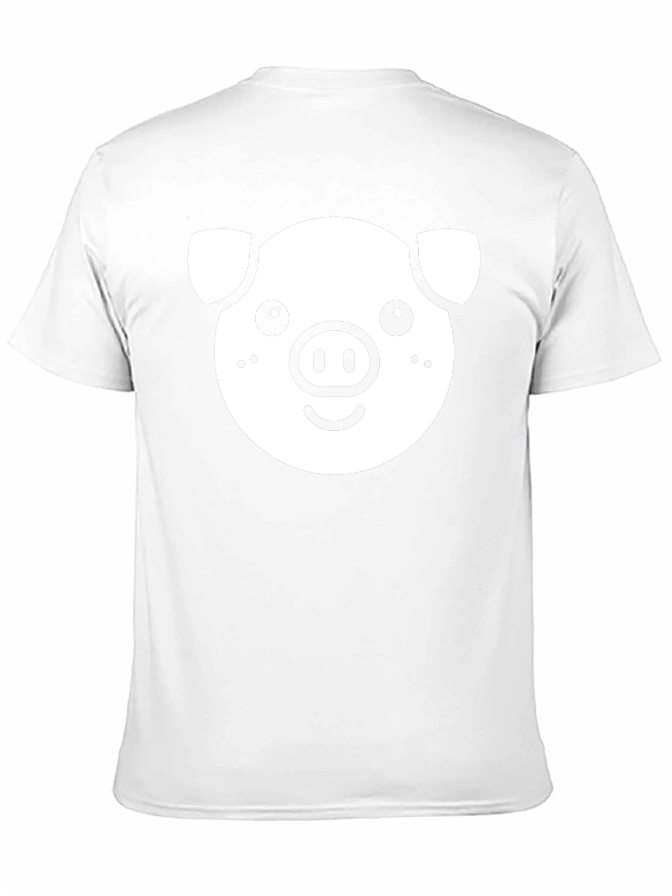 Mens Black T-Shirt with Pig Face Graphic