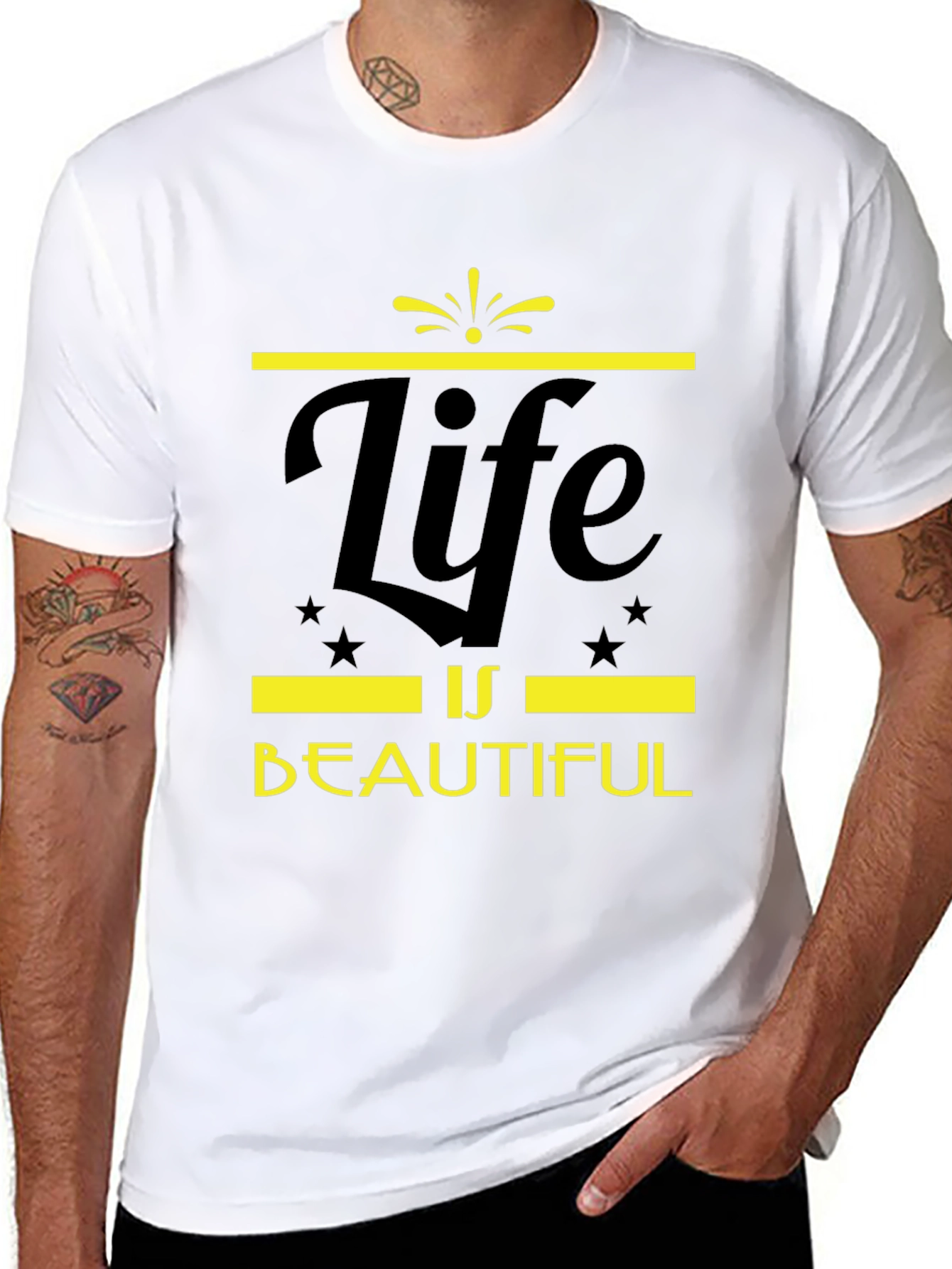 Life is Beautiful Graphic Tee - Black