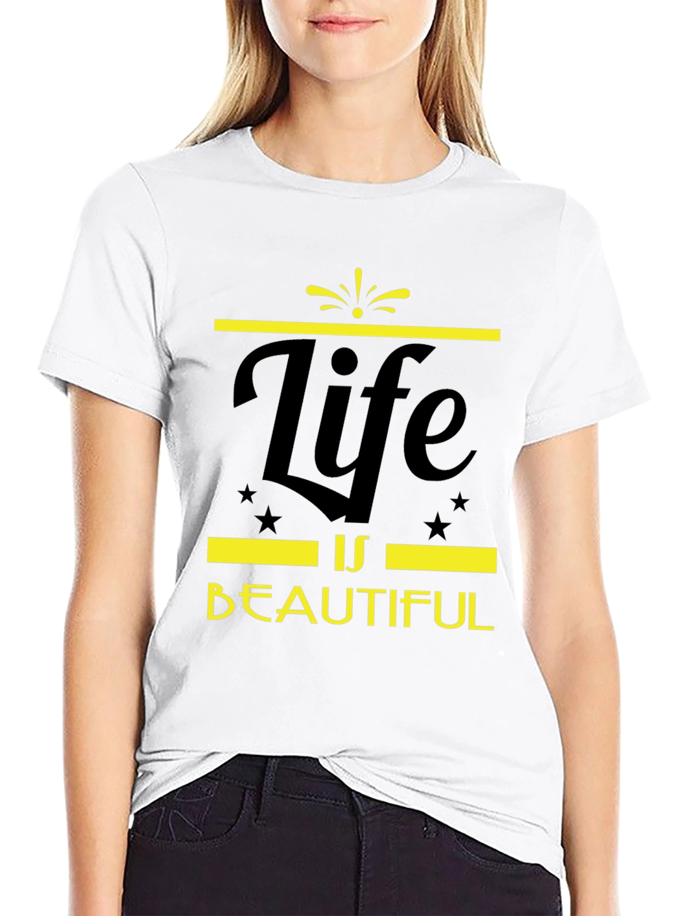 Life is Beautiful Graphic Tee - Black