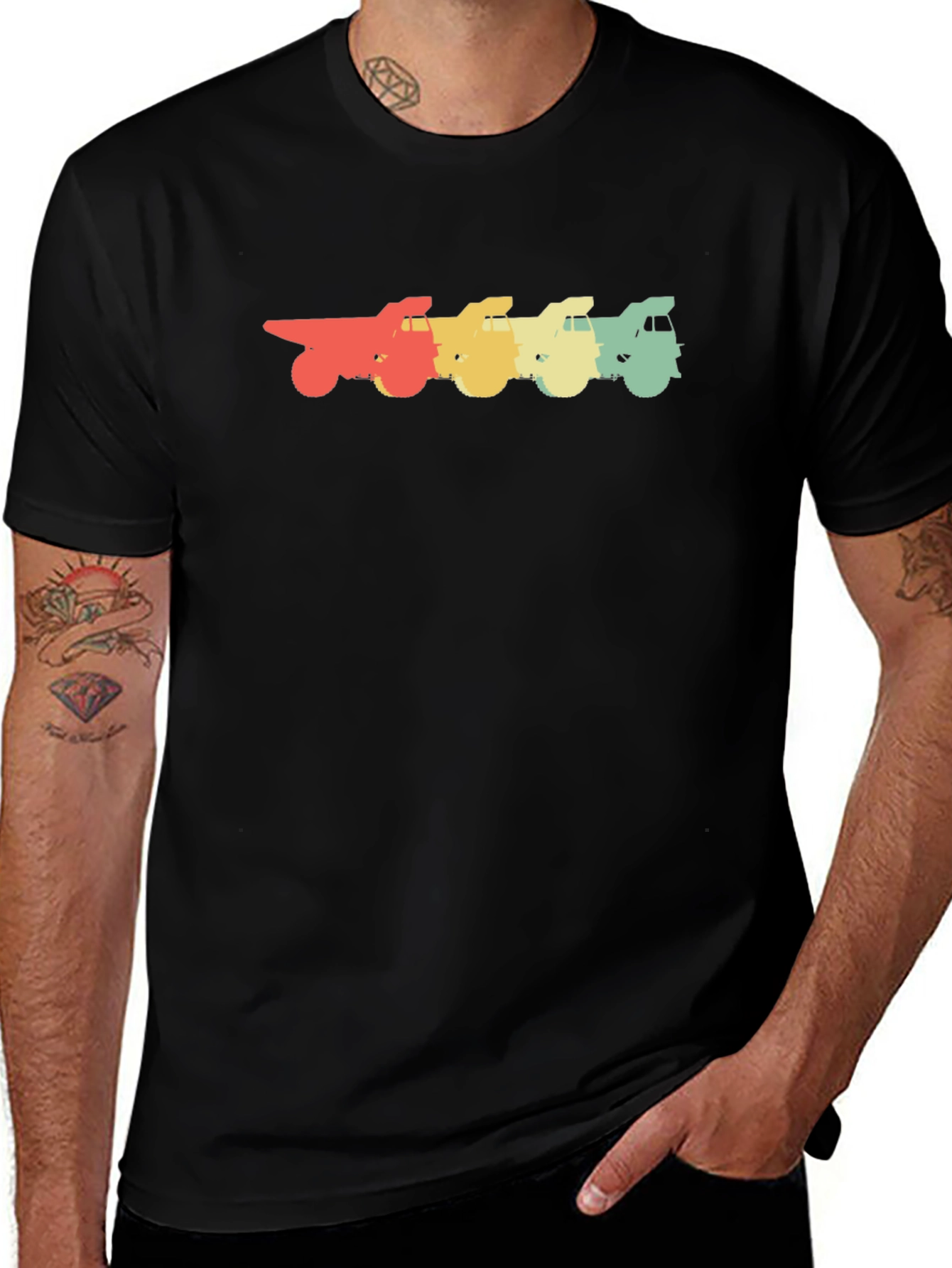 Retro Truck Graphic Tee - Black