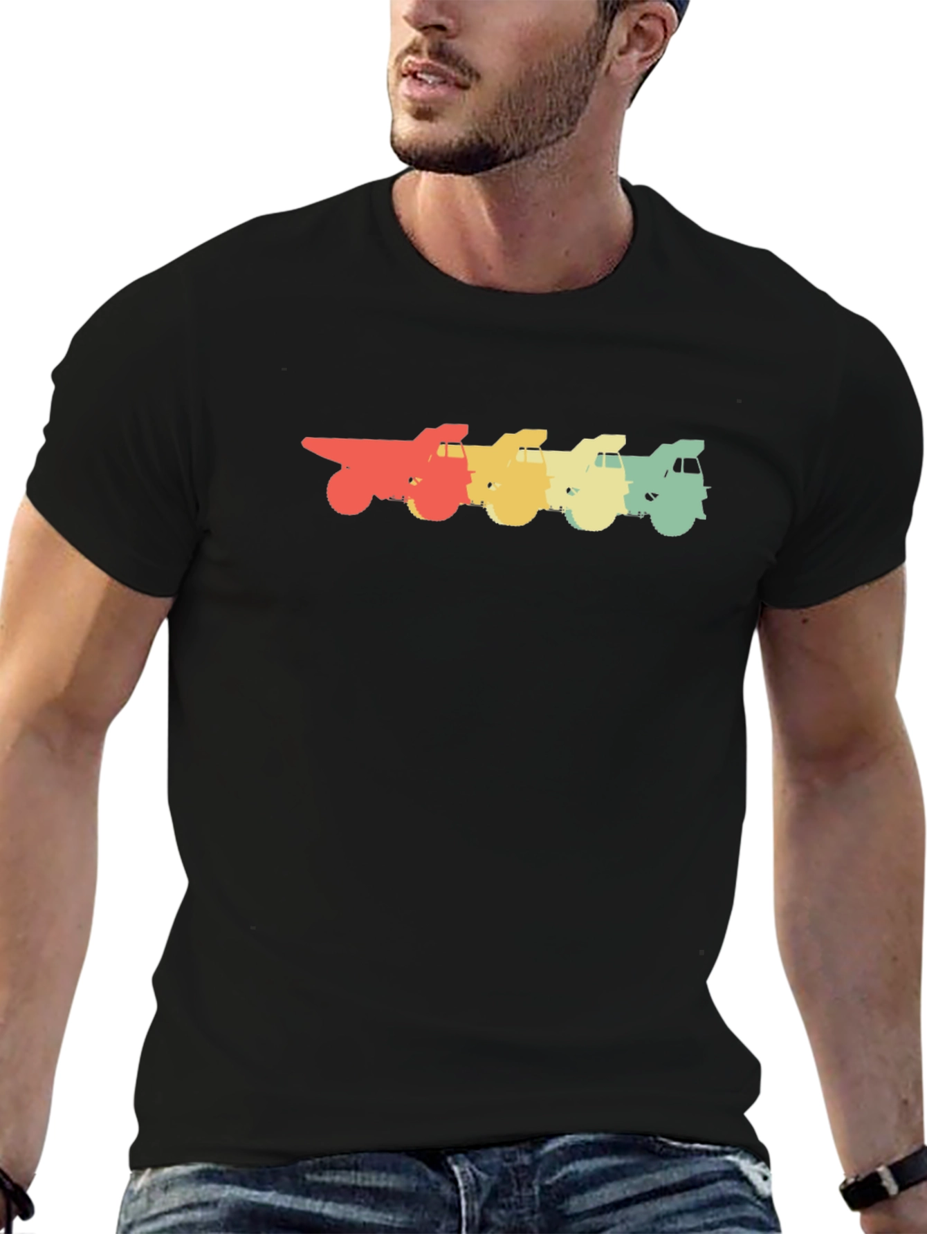 Retro Truck Graphic Tee - Black