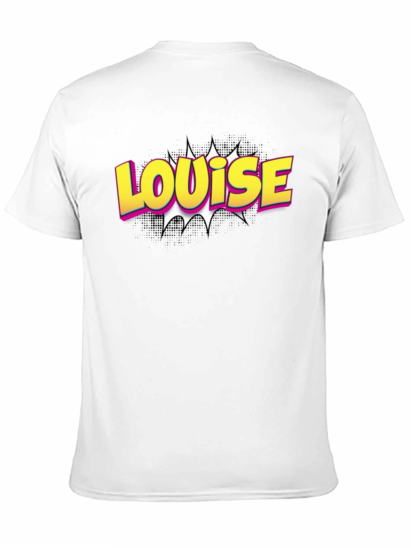 Louise Pop Art Graphic Tee - Black Cotton T-Shirt