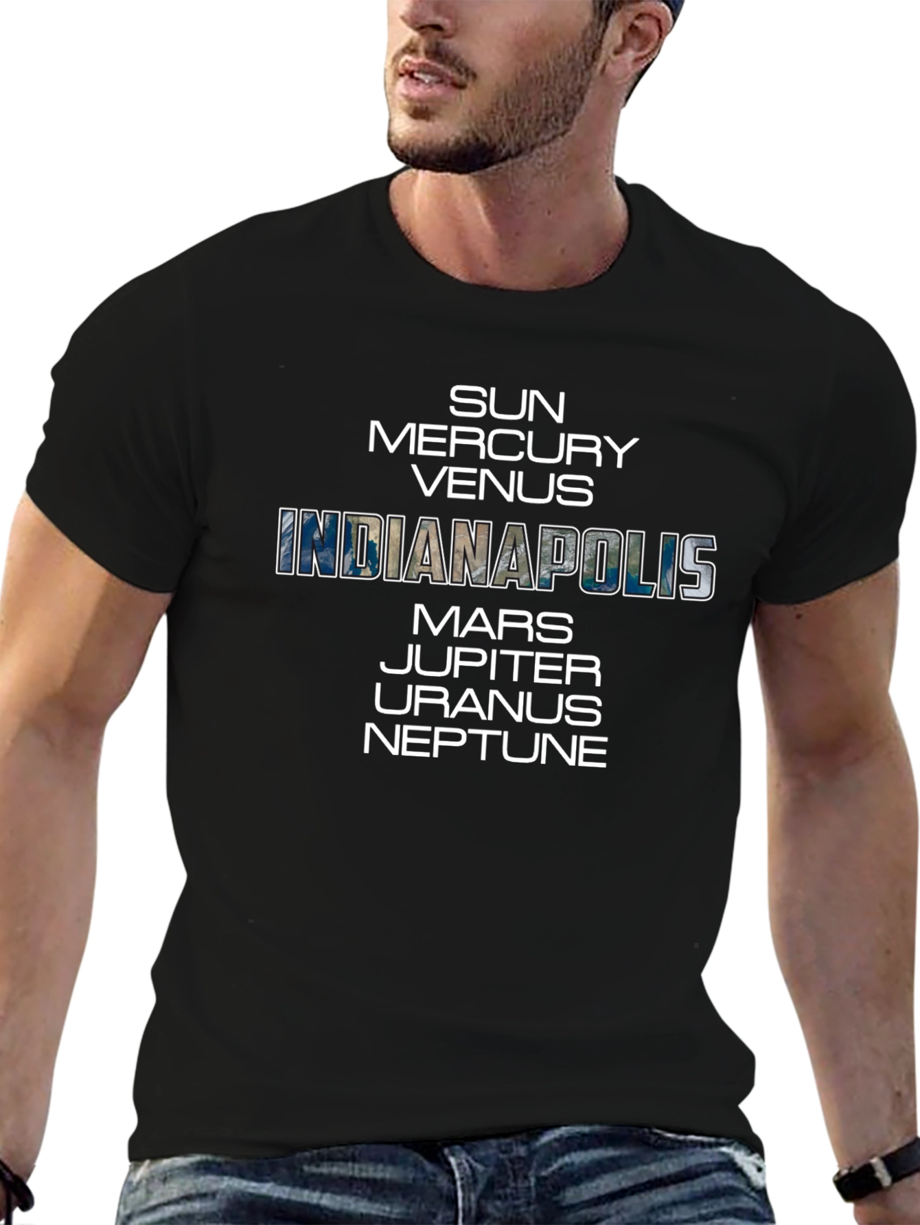 Indianapolis Planets T-Shirt - Astronomy Space Tee